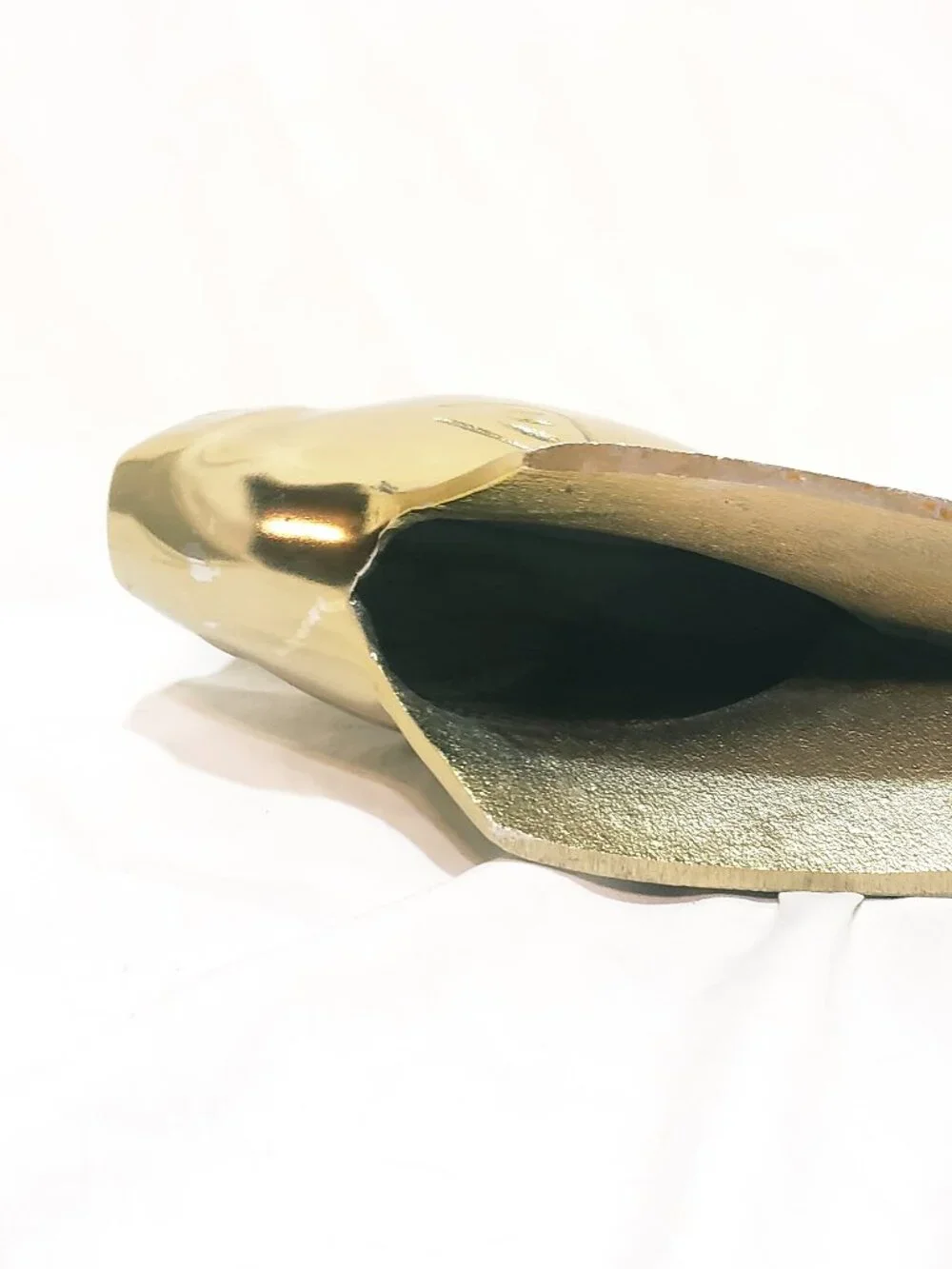 Goldfish Fish Gold tone Metal Figurine 7.5